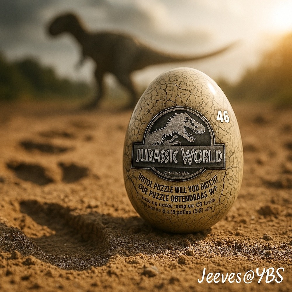 Jurassic World 46-Piece Mystery Puzzle In Egg Packaging
